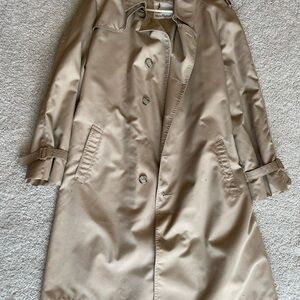 Misty Harbor Classic Vintage Tan Trench Coat, Size Large